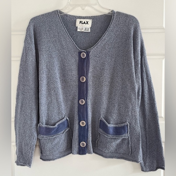 Flax by Angelheart Cotton Blend Knit Button Front Cardigan Boho Slouchy Size S/M - Picture 1 of 13